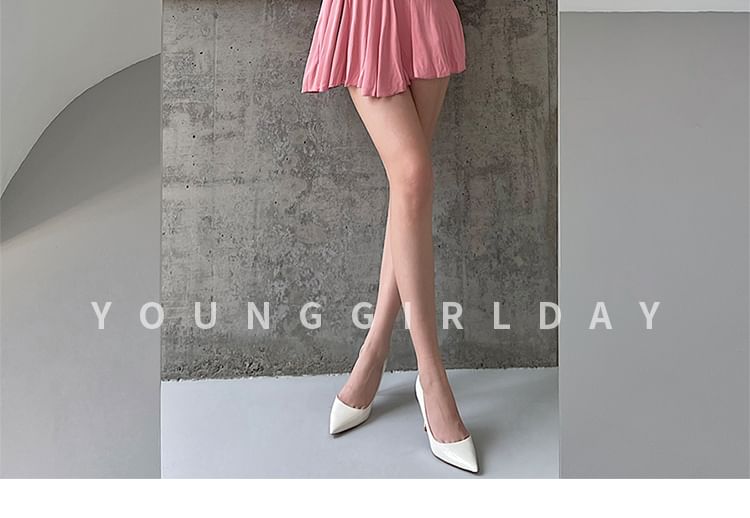 RainGirl - Lange mouwen, hoge hals, effen mini-A-lijn jurk