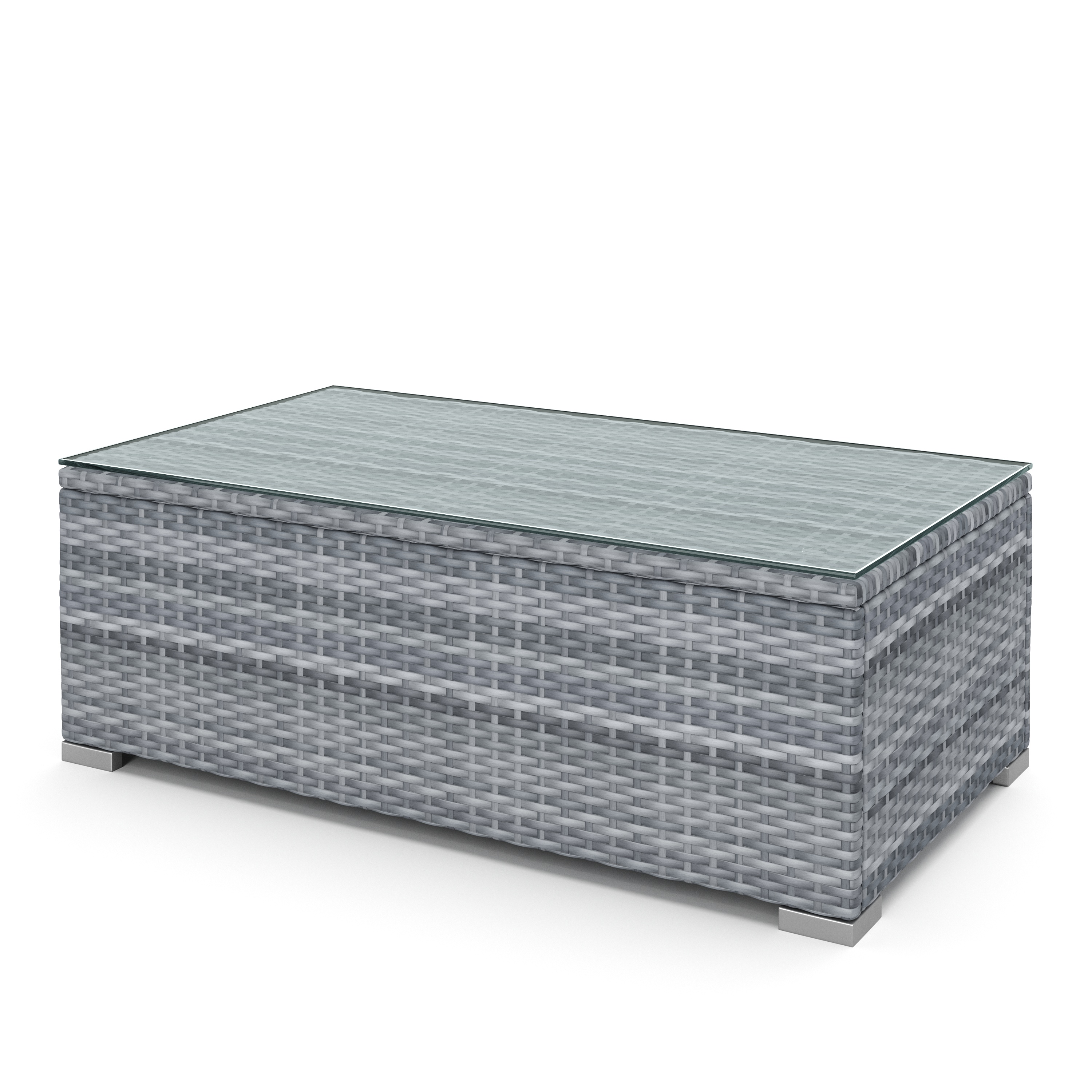 Rattanlounge VENEZIA grau/beige