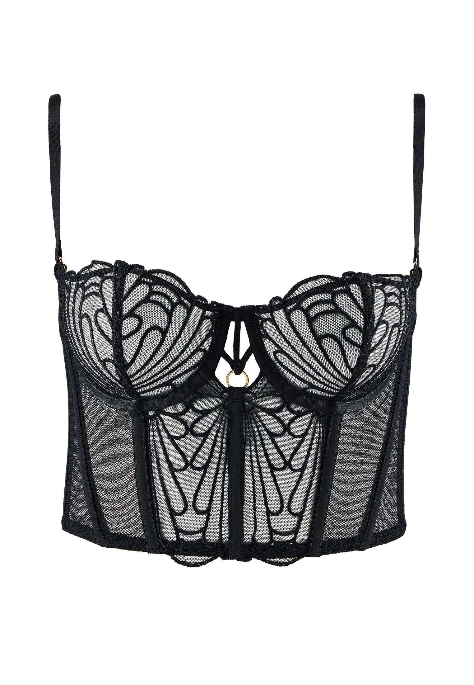 L'INDOMPTABLE - Soutien-gorge bustier dessus-dessous | Noir