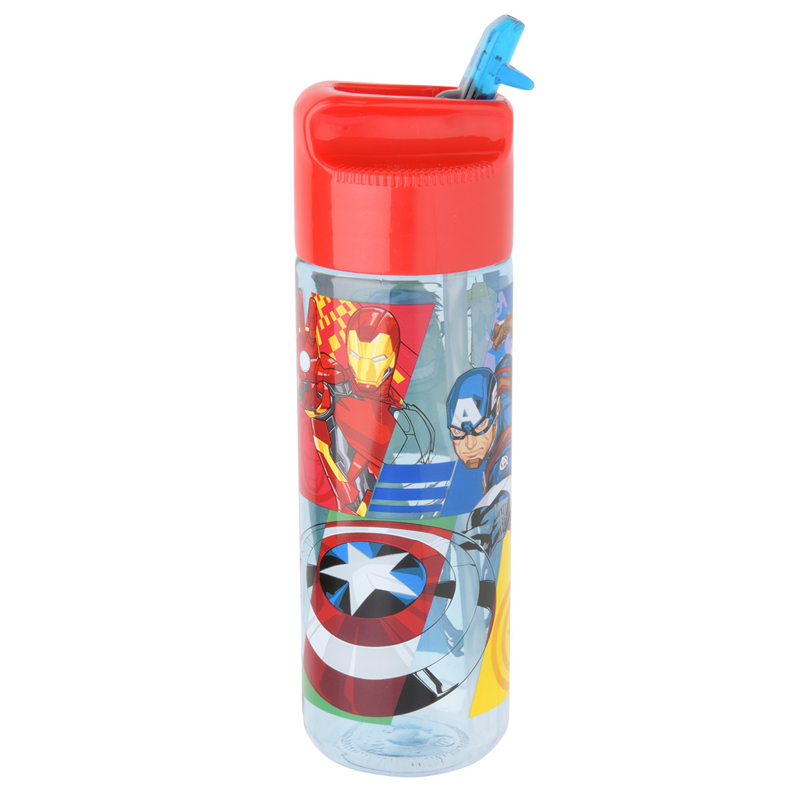 Topolino Captain America Trinkflasche mit Muster rot / hellblau