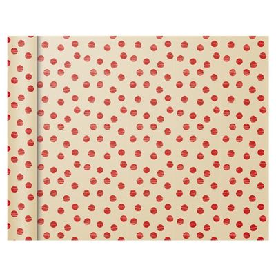 Clairefontaine Excellia Tiny Rolls - Papier cadeau pois fond ivoire - 35 cm x 5 m - 80 g/m²