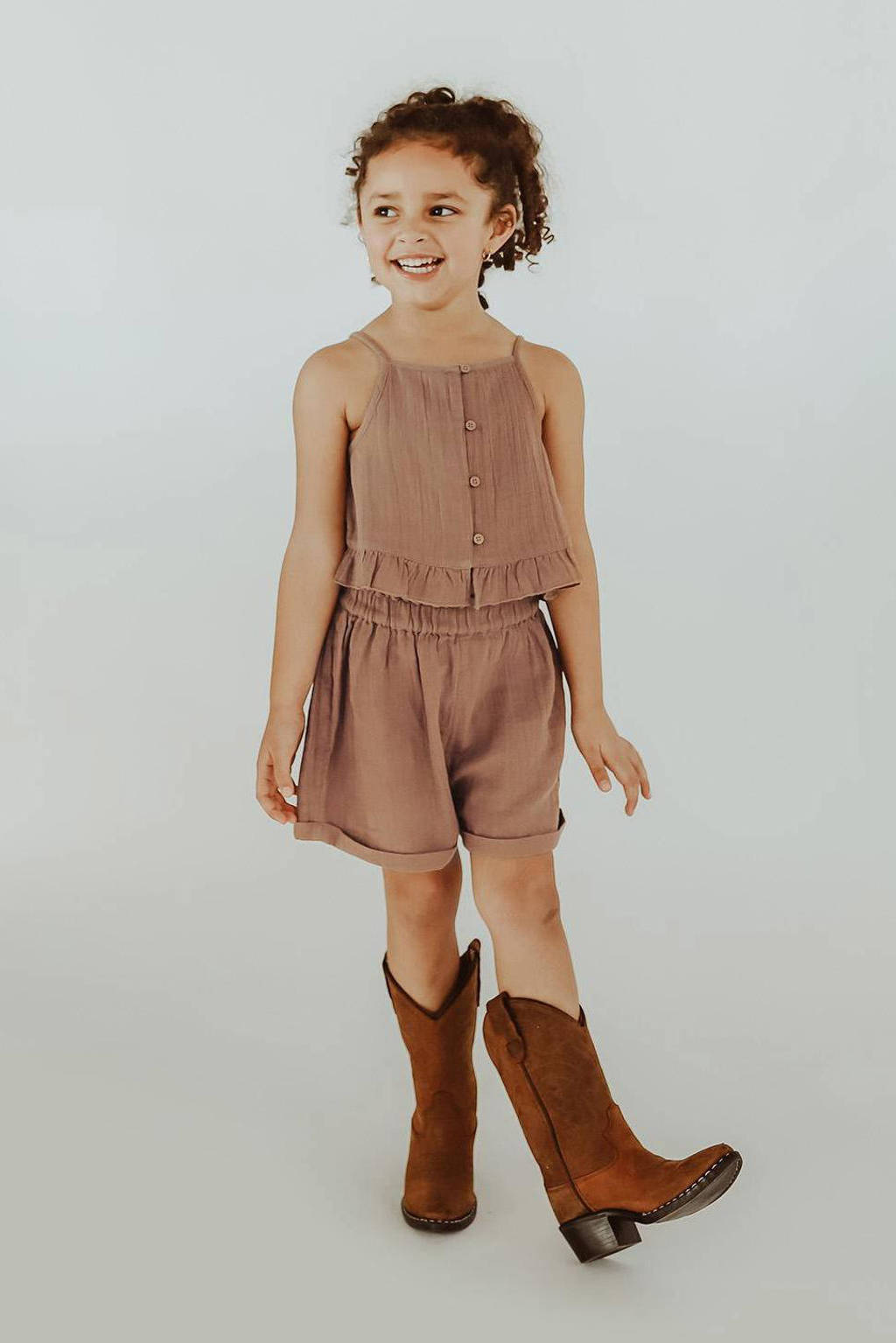 Your Wishes regular fit casual short Elianne bruin
