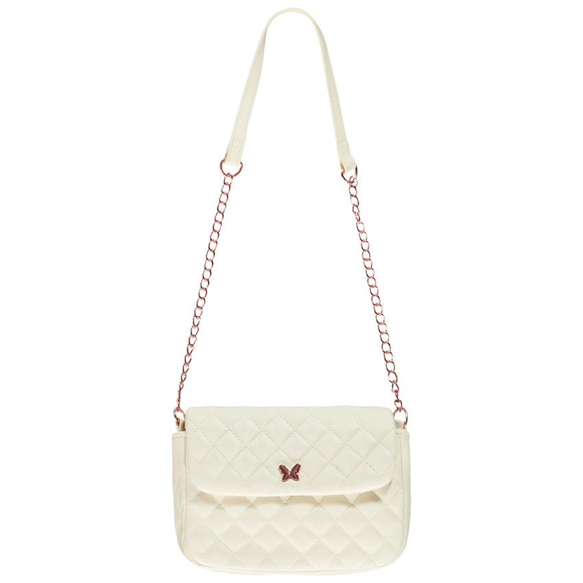 Sac bandoulière matelassé avec décoration papillon pour fille