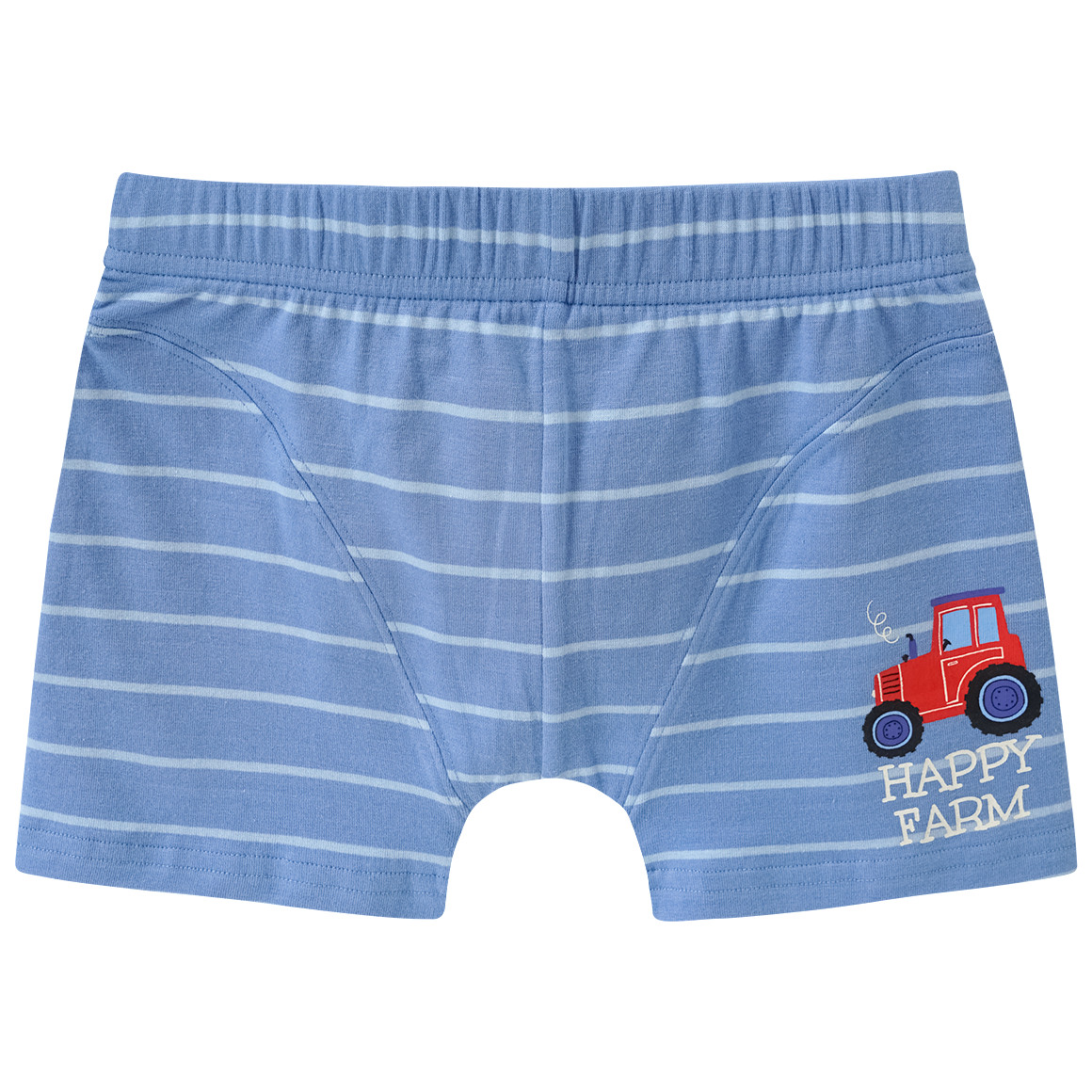 Topolino 5 Jungen Boxer mit Bauernhof-Motiven dunkelblau / hellblau / blau