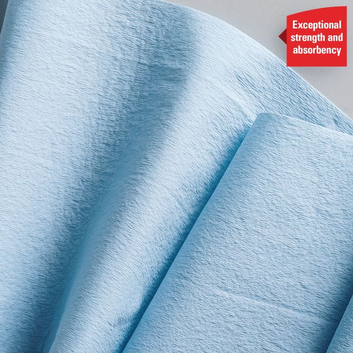 WypAll 7300 L20 papieren poetsdoek op rol 2-laags blauw Airflex (7300)