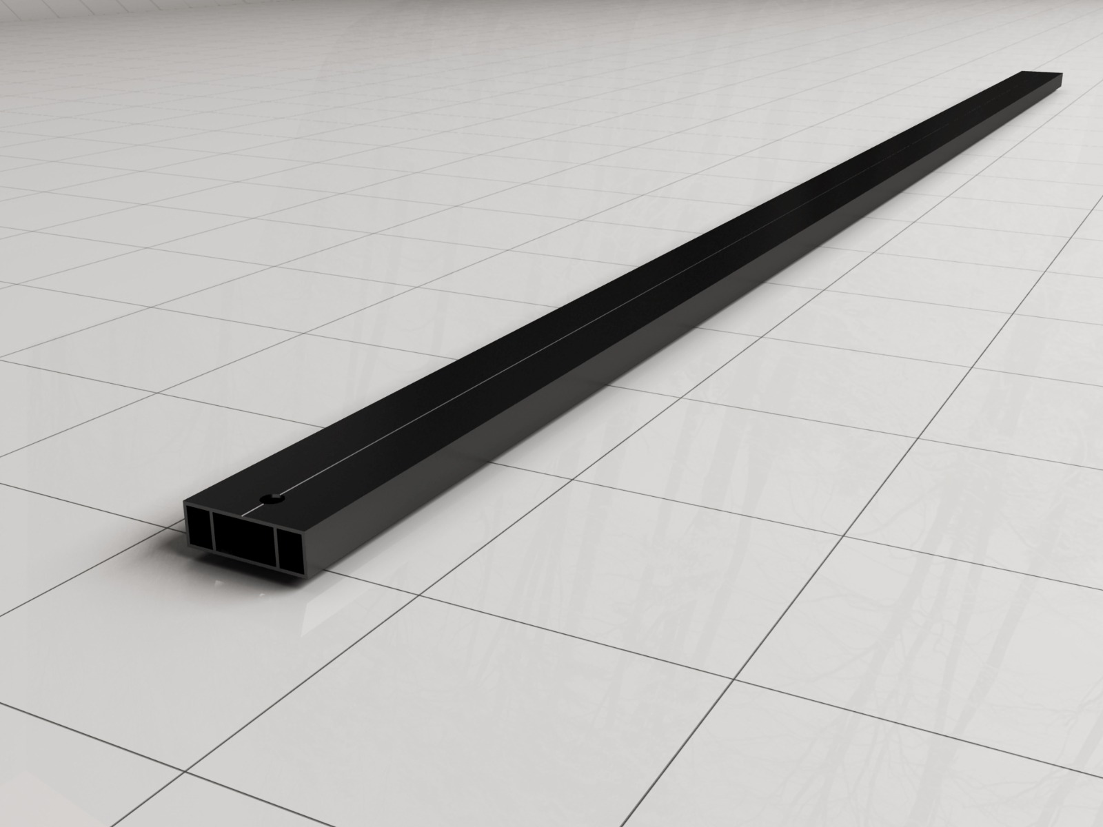 Mueller Noir stabilisatiestang voor inloopdouche 120cm zwart mat