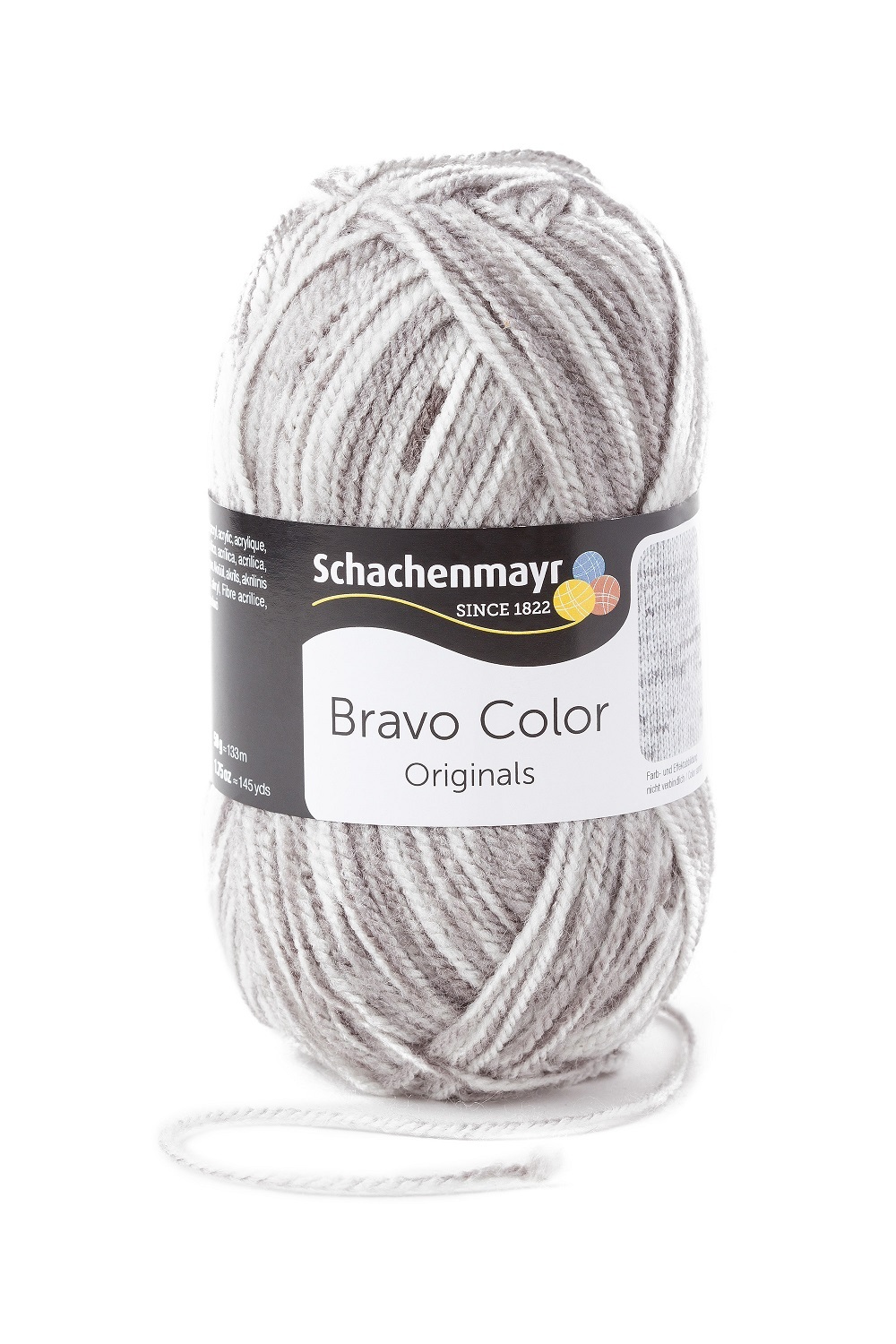 Handstrickgarn BRAVO COLOR - hellgrau denim - 50g