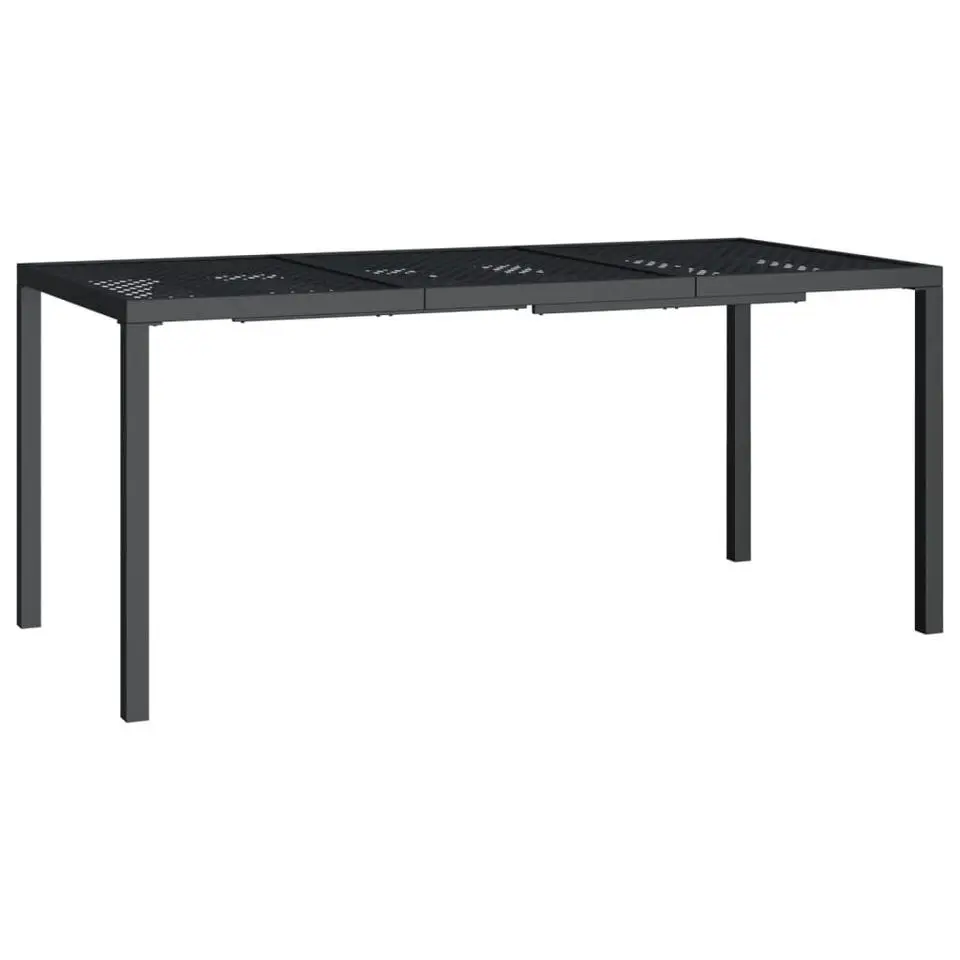 vidaXL - Tuintafel - Antraciet - Staal - 165 x 80 x 72 cm