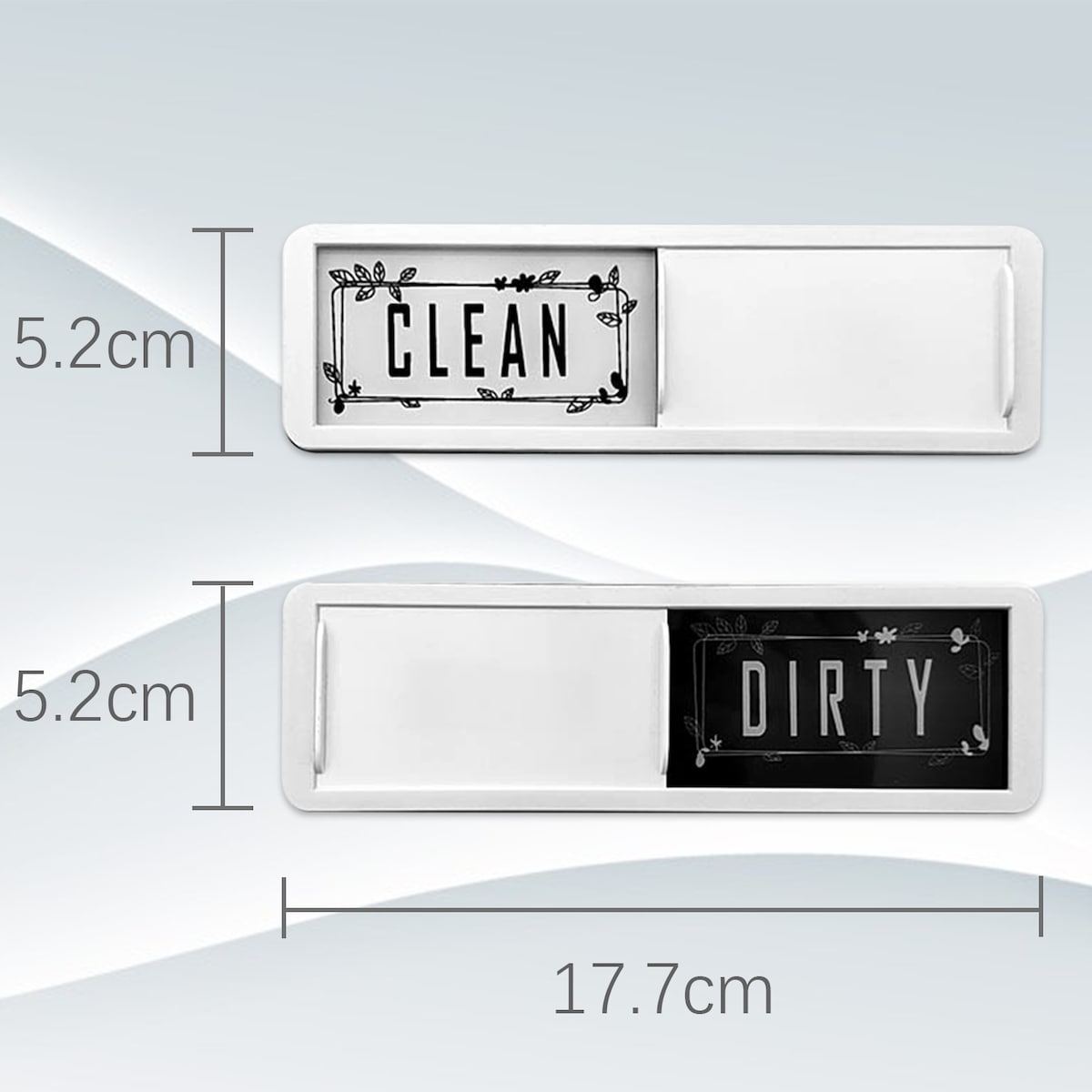 Magnet for oppvaskmaskin REN/SKITTEN skilt Svart/hvit