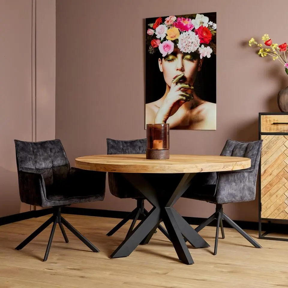 StarFurn - Ronde eettafel Denver - ø110 cm - naturel