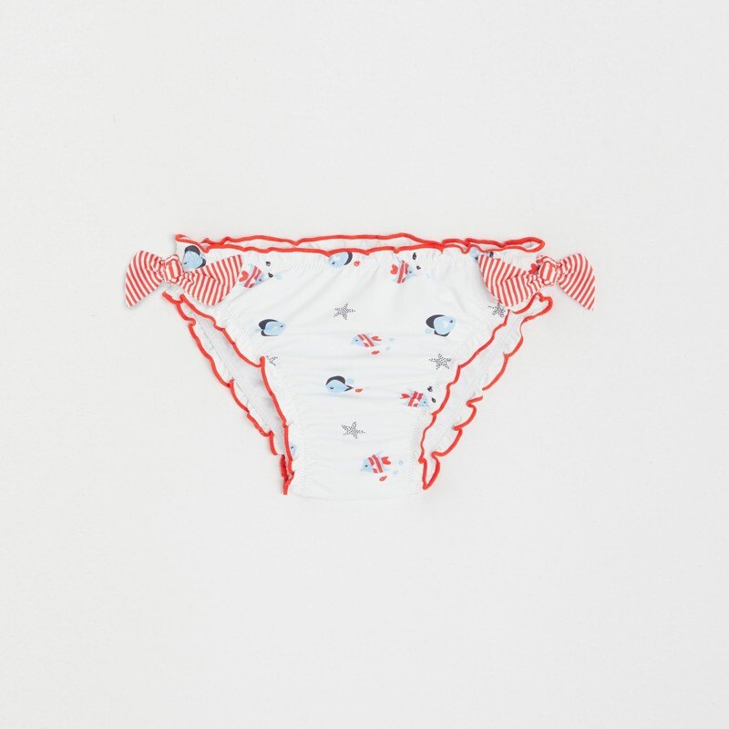 Culotte de bain imprimé poissons bébé fille Gris ou noir