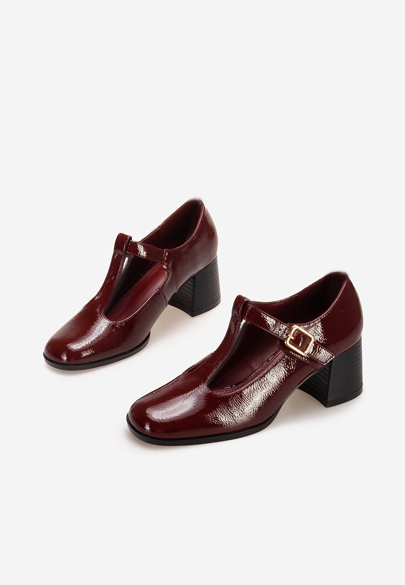 Chaussures à talon moyen bordeaux Vesita V2