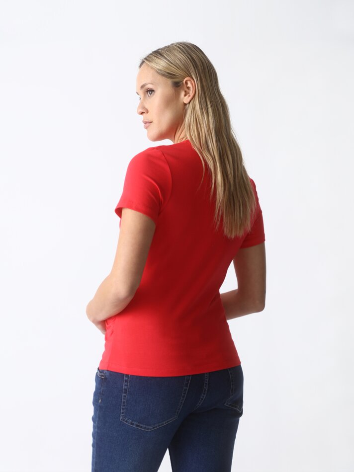 Camiseta de maternidade - Vermelha