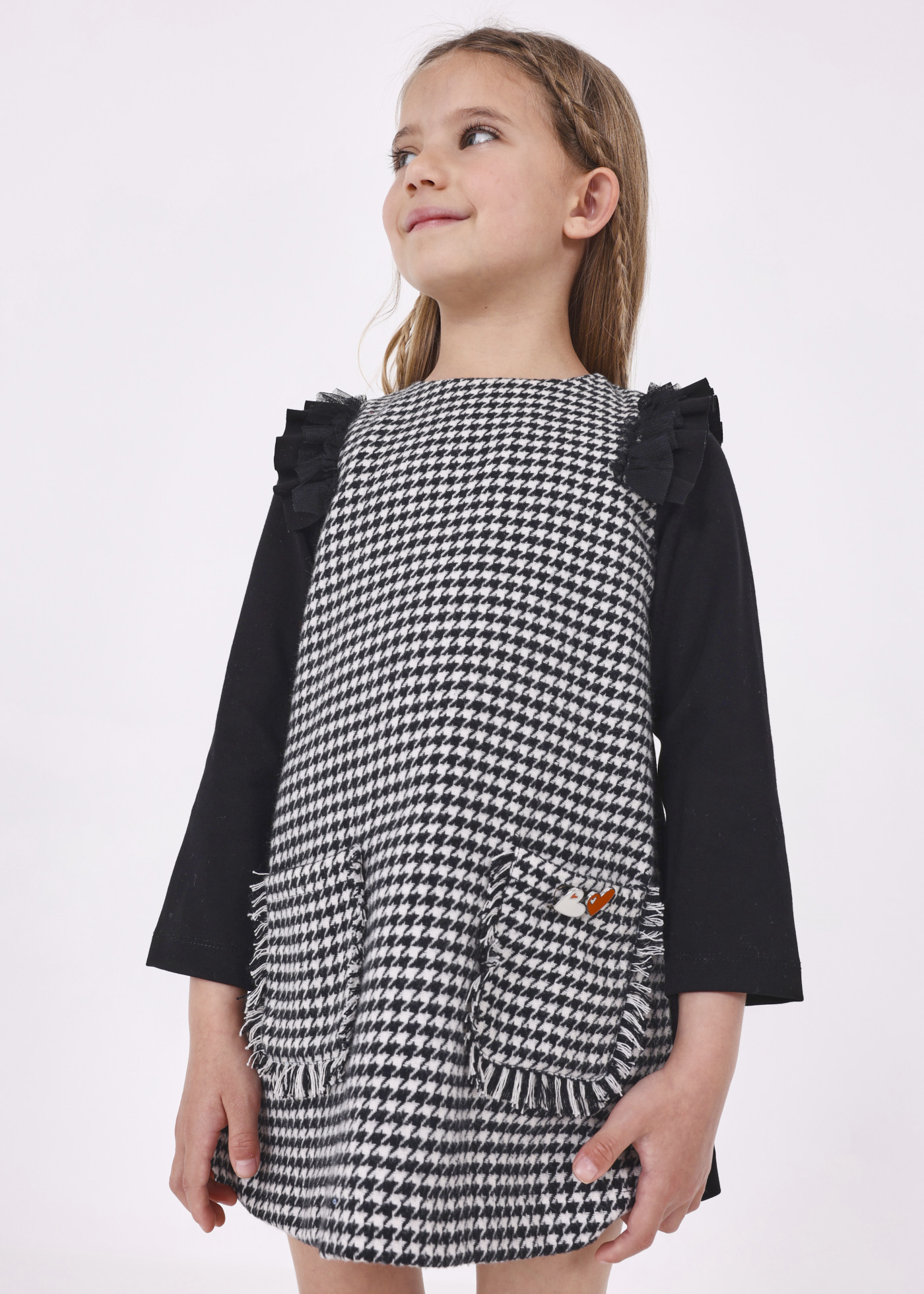 Vestido de malha Roma combinado para meninas