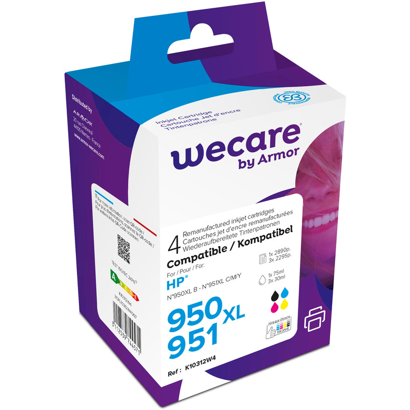 Wecare C2P43AEWE XL Tintenpatronen Multipack, cyan, gelb, magenta, schwarz