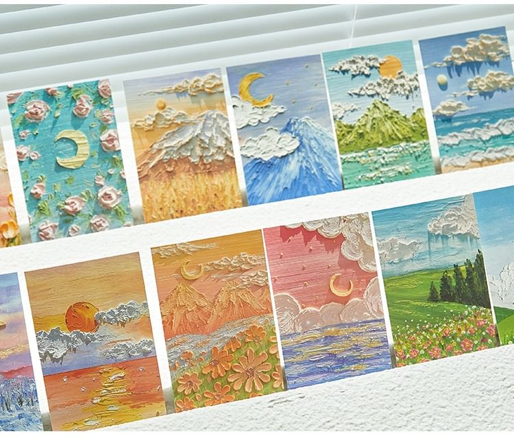 Stajnia - Set van 30: Landschapsansichtkaart (verschillende ontwerpen)