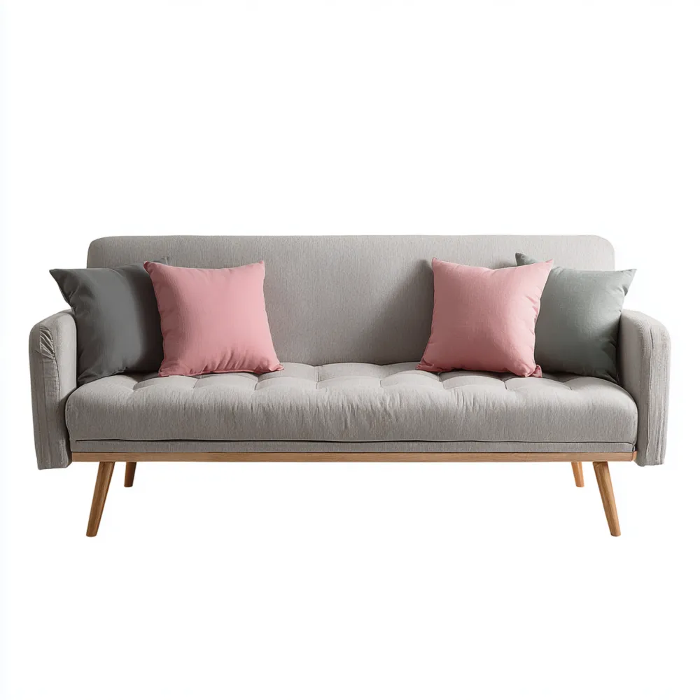 2-Sitzer-Sofa Stoff 180x80x75 cm – Hellgrau – Skandinavisches Design