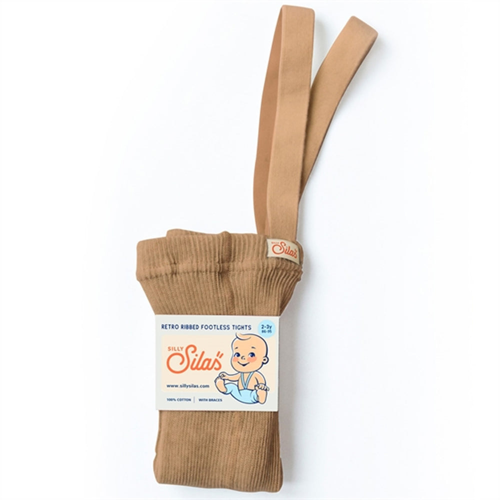 Footless Tights Light Brown - Silly Silas → Luksusbaby.dk