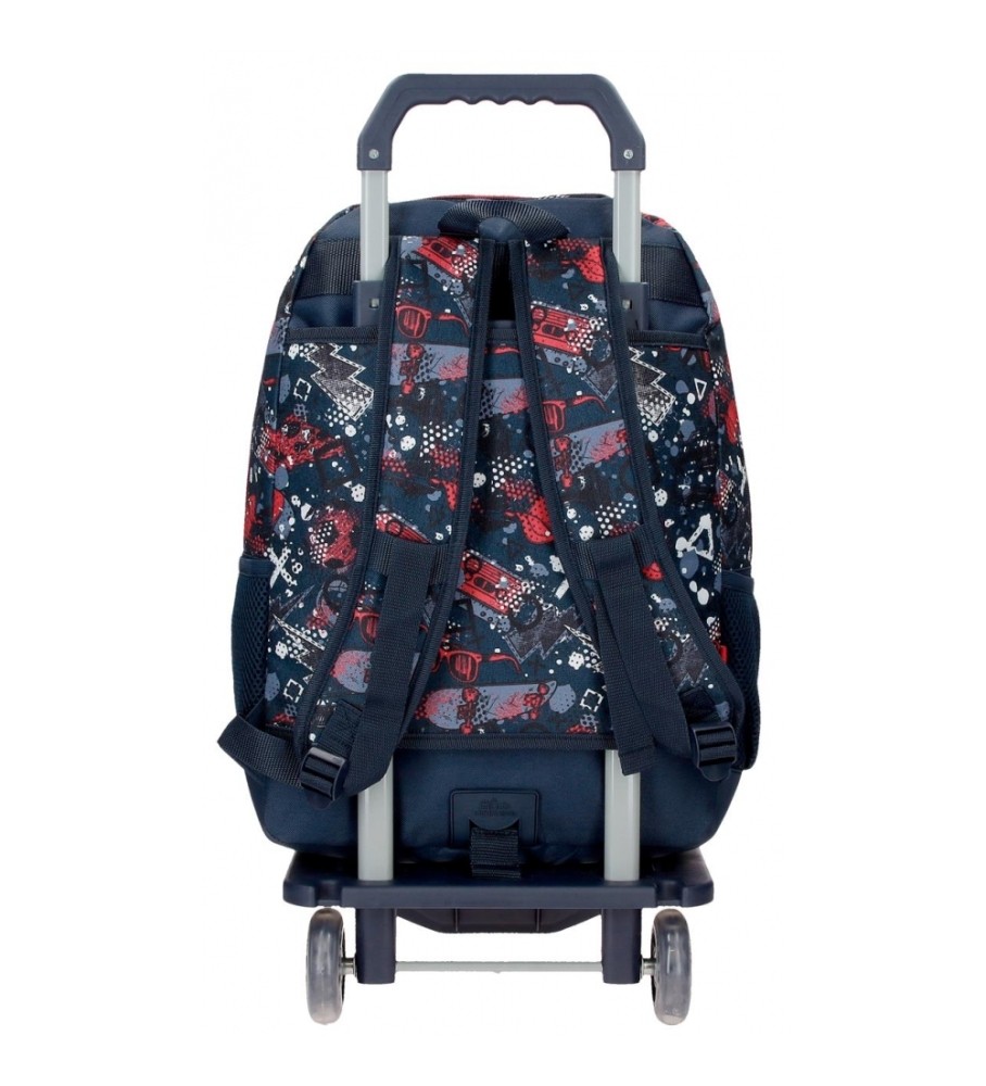 Movom Mochila Escolar MovomFree time con carro 46 cm marino