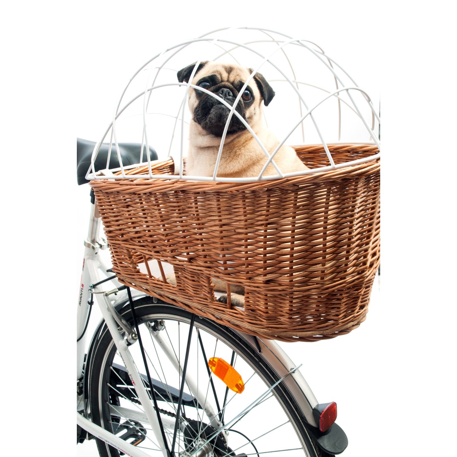 Aumüller Fahrrad-Tierkorb mit Halter - Gepäckträgermontage