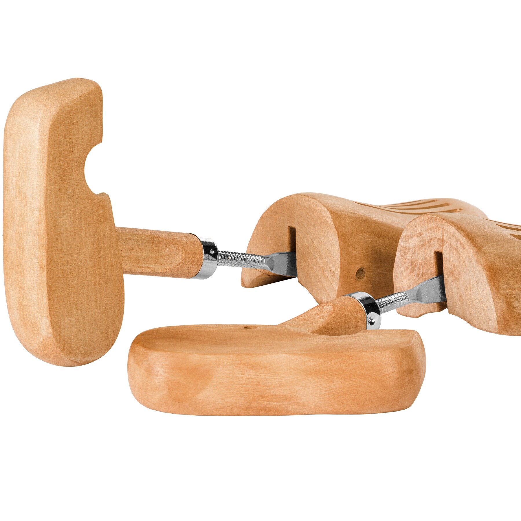 tectake® 2 Paar Schuhspanner, aus Lotusholz, Verhinderung von Gehfalten, gute Luftzirkulation