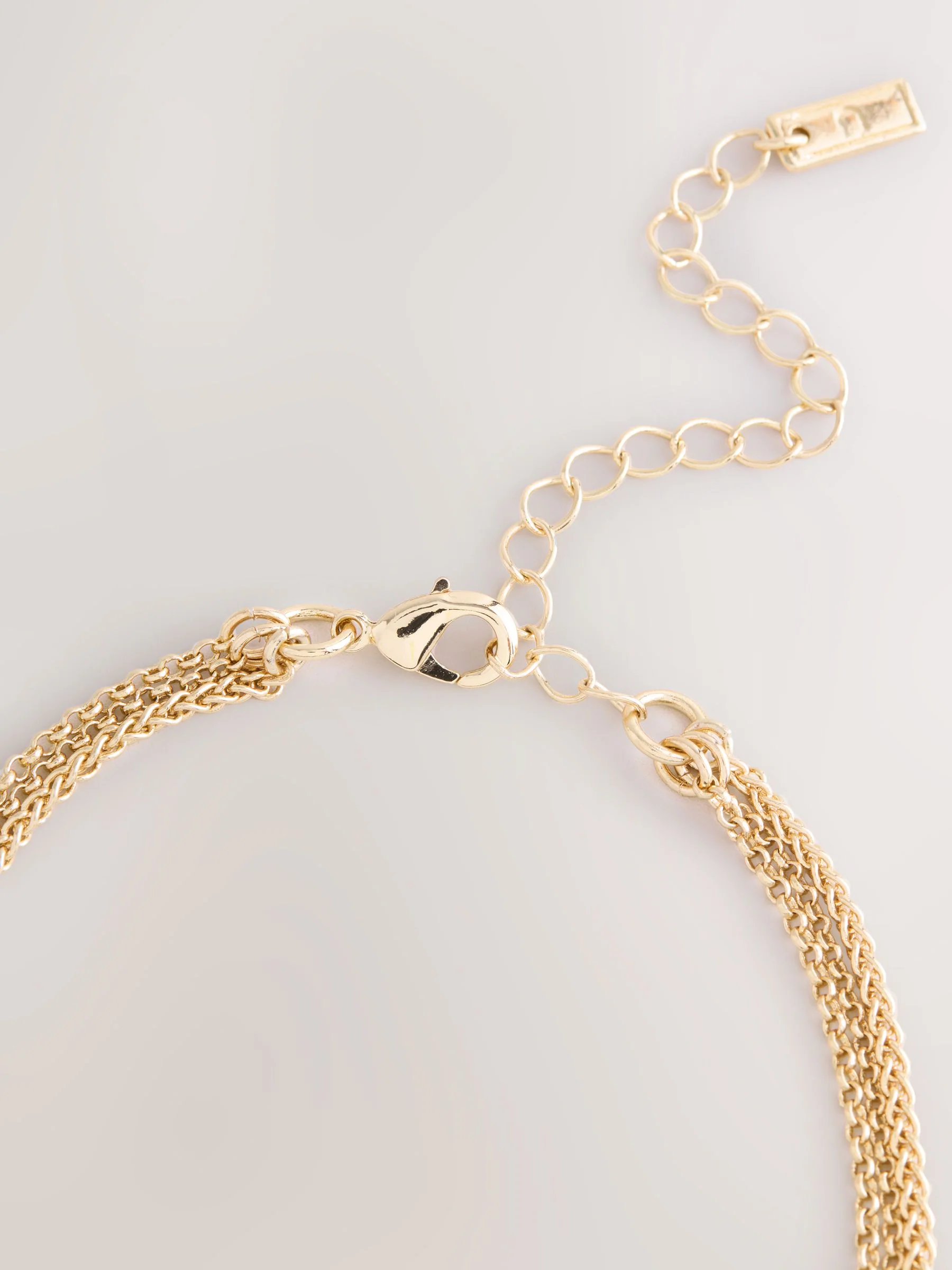 Goudkleurig - Sparkle Detail Layered Drop Necklace