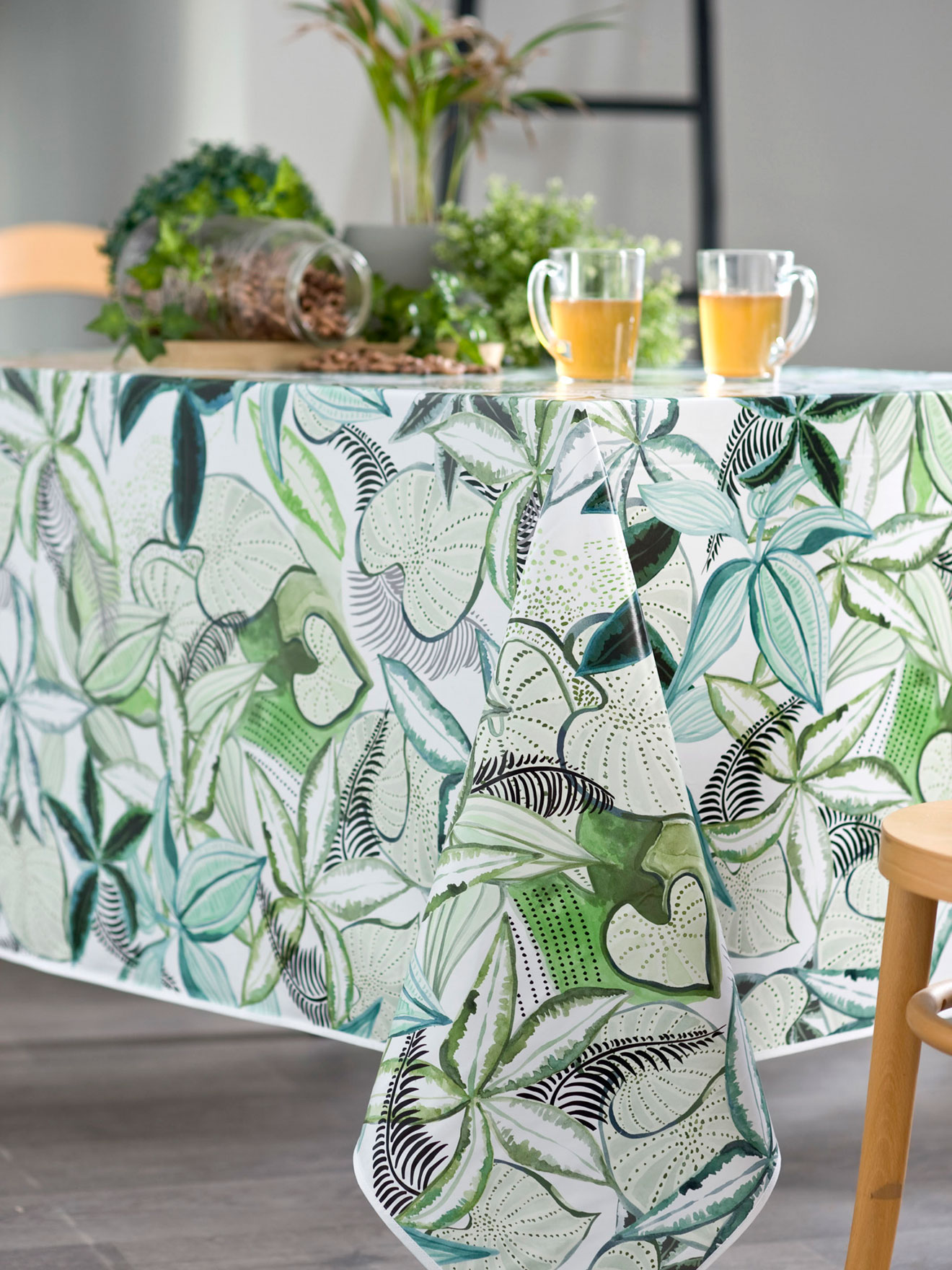 Toile cirée JUNGLE VERT