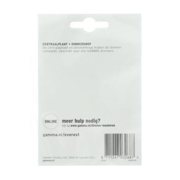 GAMMA Everest Centraalplaat Dimmer Antraciet