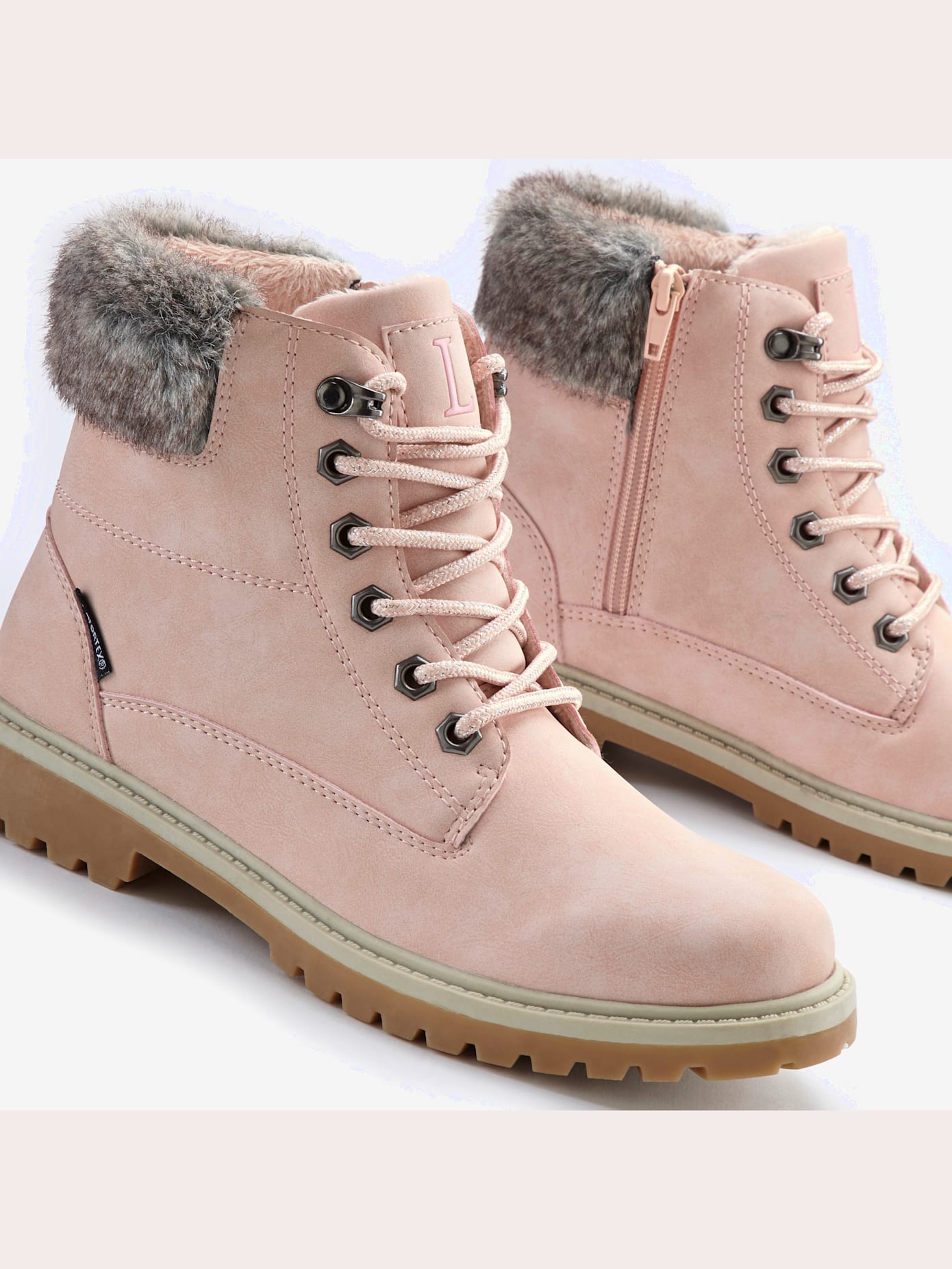 Bottines à lacets avec doublure toute douce