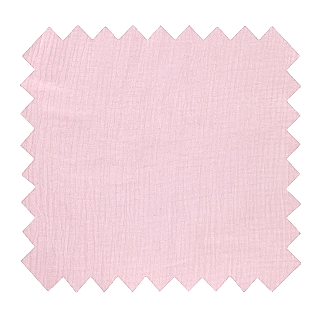 Tissu Coton Au Mètre Gaze Rose Pale