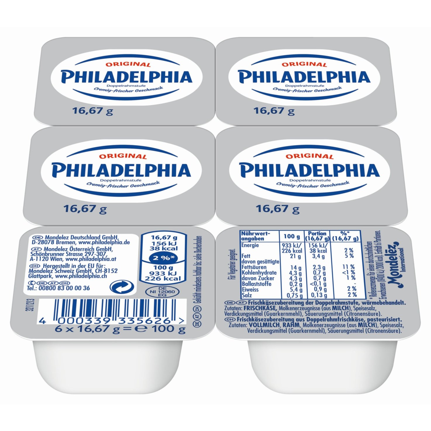 Philadelphia Portionen 6x16.67g