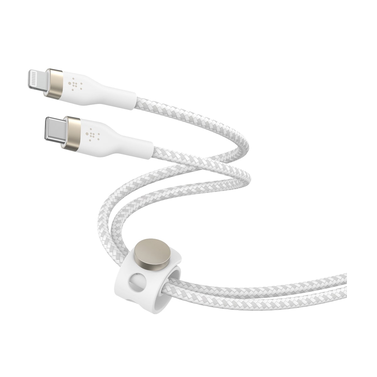Belkin BoostCharge Pro Flex USB-C til Lightning-kabel (hvit)