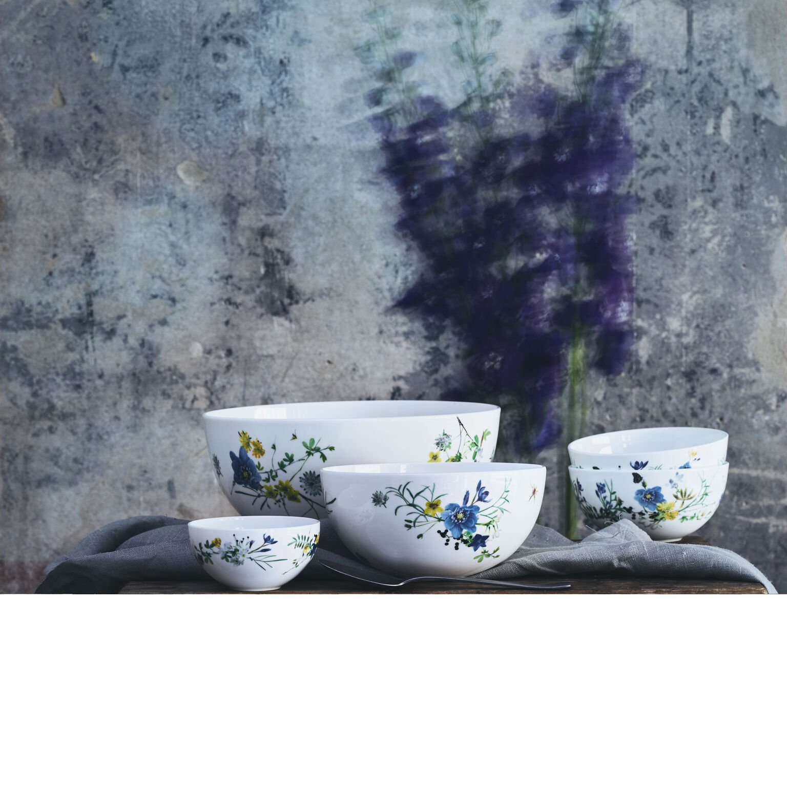 Brillance Bone China Fleurs des Alpes Bowl 10 cm