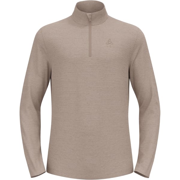 Veste polaire ski rando ODLO ROY MID LAYER 1/2 ZIP CINDER - SILVER CLOUD