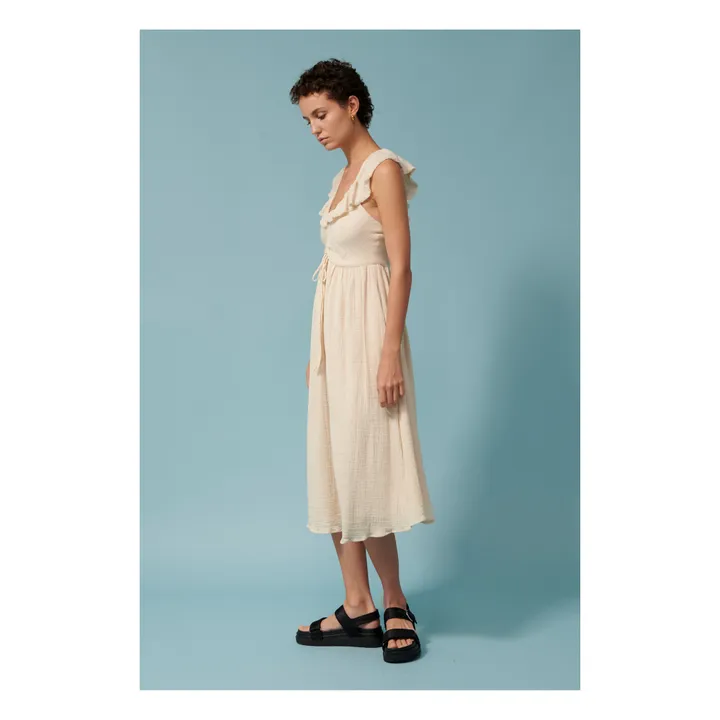 BELLEPIECE Robe Dylan Crépon de Coton | Sable