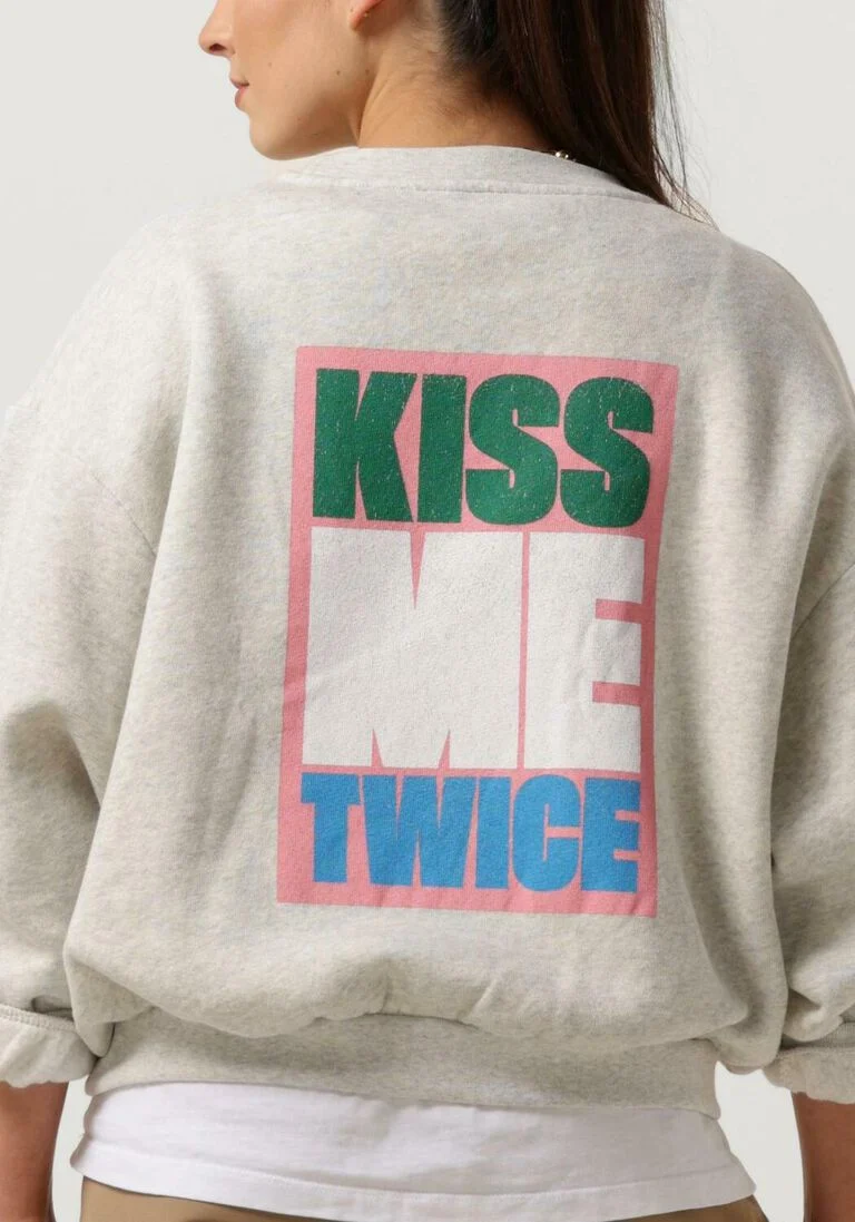 BY-BAR grijze by-bar trui bibi big kiss sweater
