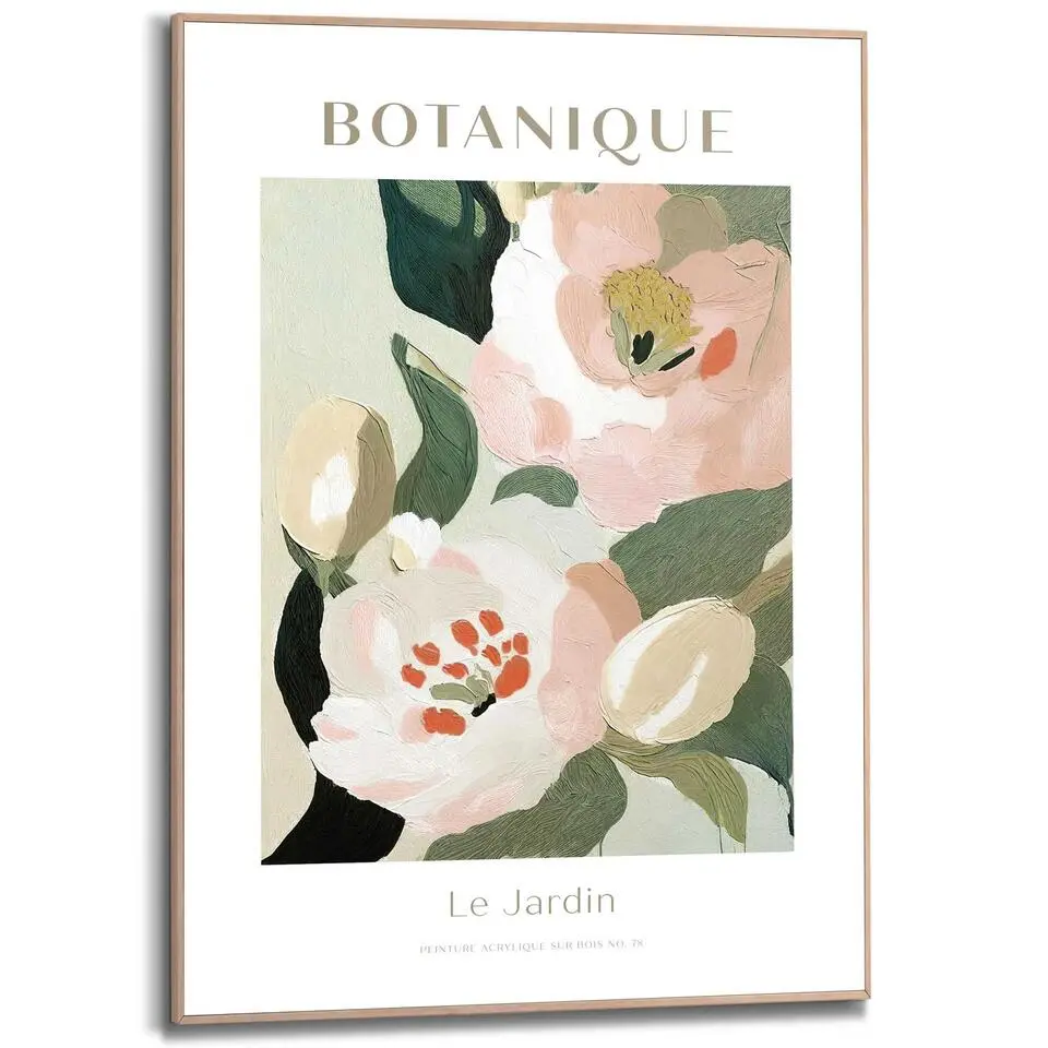 Schilderij Botanique - 70x50cm - Groen