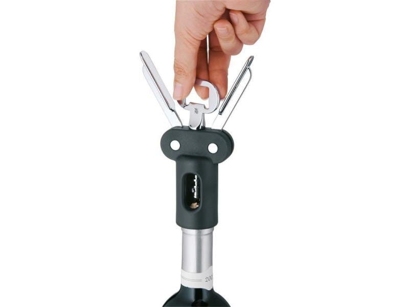 WMF Hebelkorkenzieher Clever & More Schwarz 2-in-1-Funktion: Korkenzieher und Kapselheber