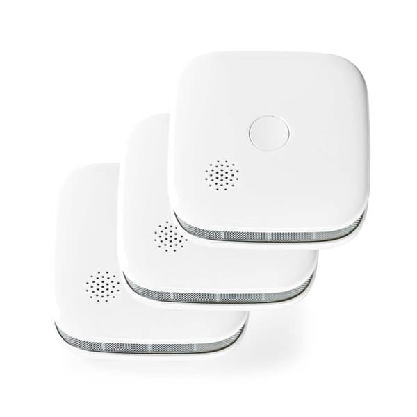 Nedis SmartLife Røykvarsler | Wi-Fi | Batteri drevet | Sensorlivssyklus: 10 år | EN 14604 | Maks. batteri levetid: 24 Måned | 85 dB | Hvit | 3 stk