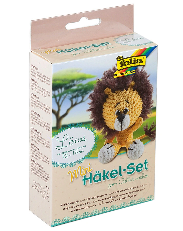 Mini-Häkelset LÖWE in gelb