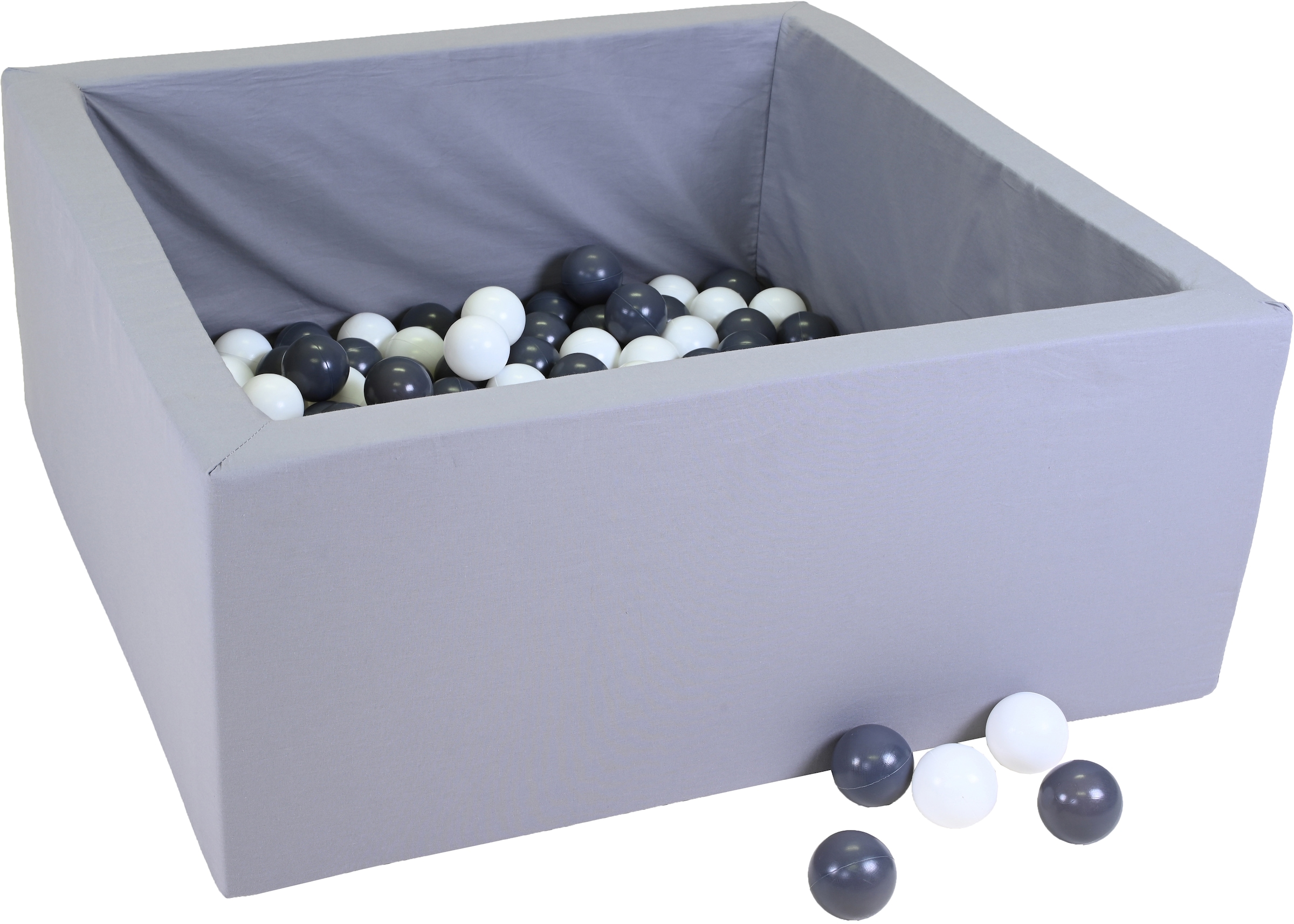 Knorrtoys® Bällebad »Soft, Grey« eckig mit 100 Bällen Grey/white; Made in Europe