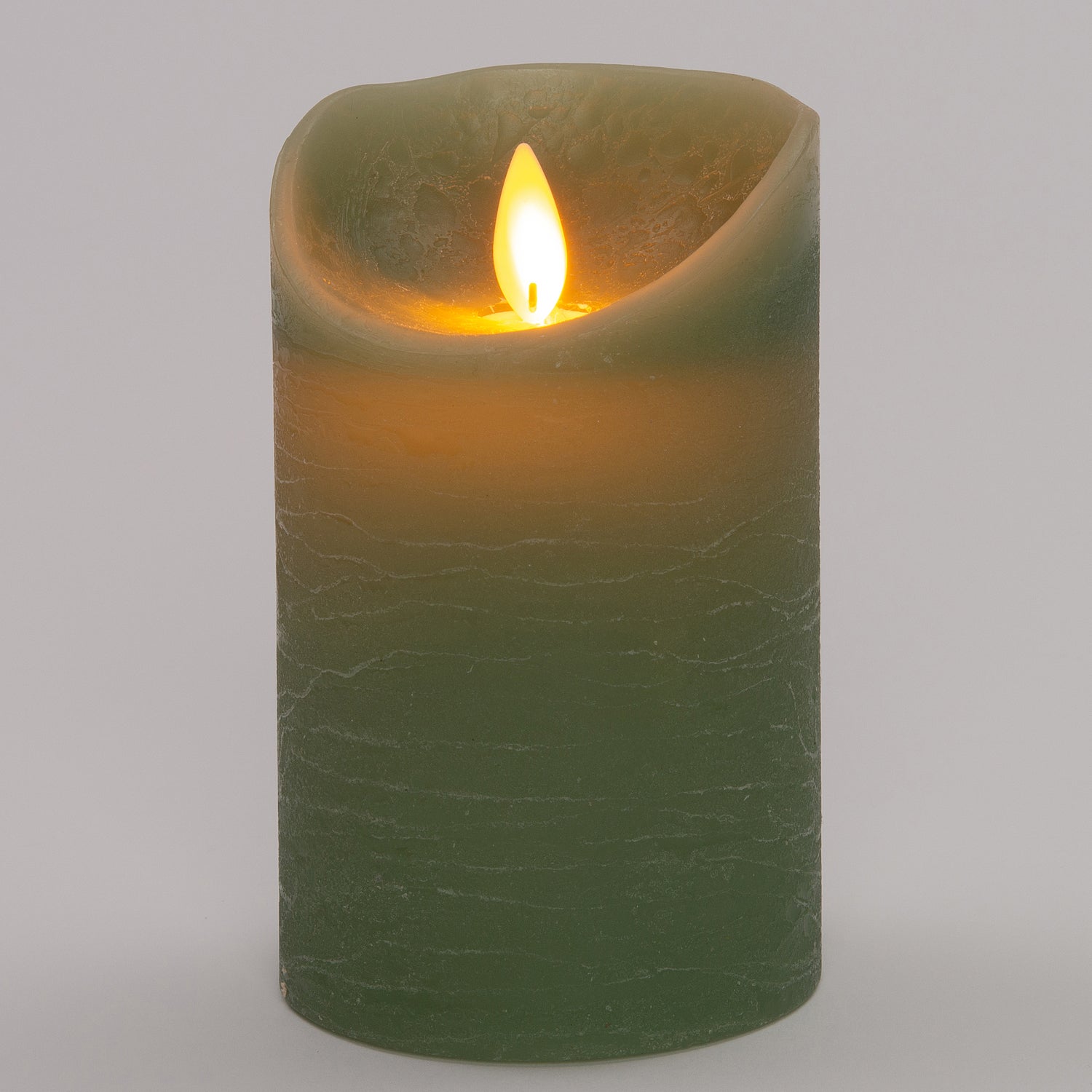 Anna's Collection LED stompkaars met timer groen D 7,5 H 12,5 cm