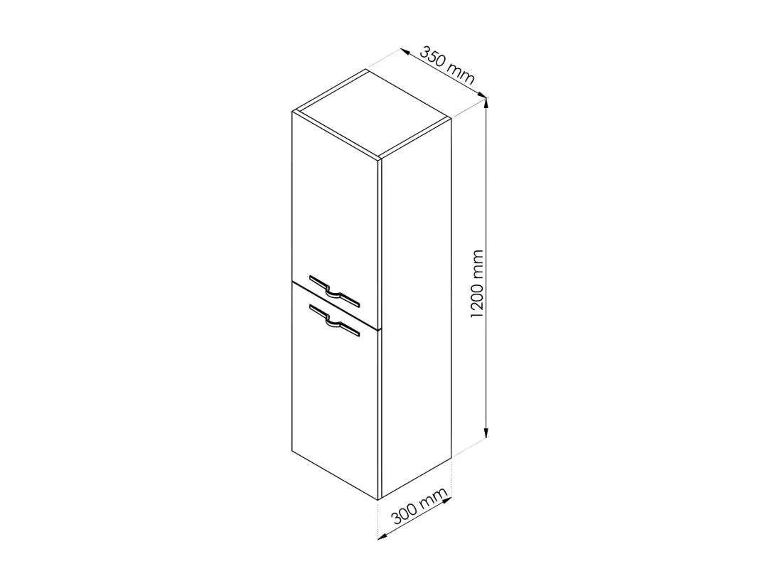 Ensemble meuble de salle de bain suspendu 2 tiroirs 60 cm Blanc + miroir + colonne- KUNDO