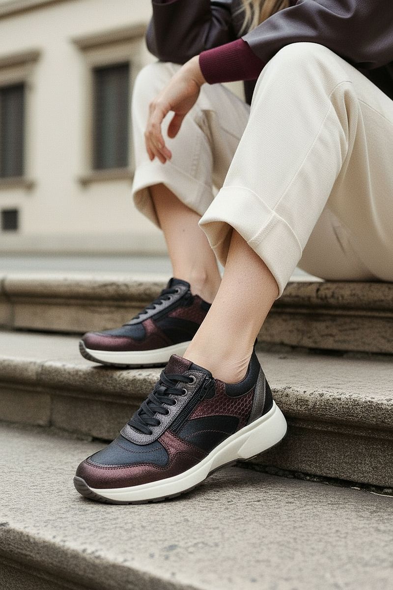 Xsensible Pula Stretchwalker HX Veterschoenen Rood Dames