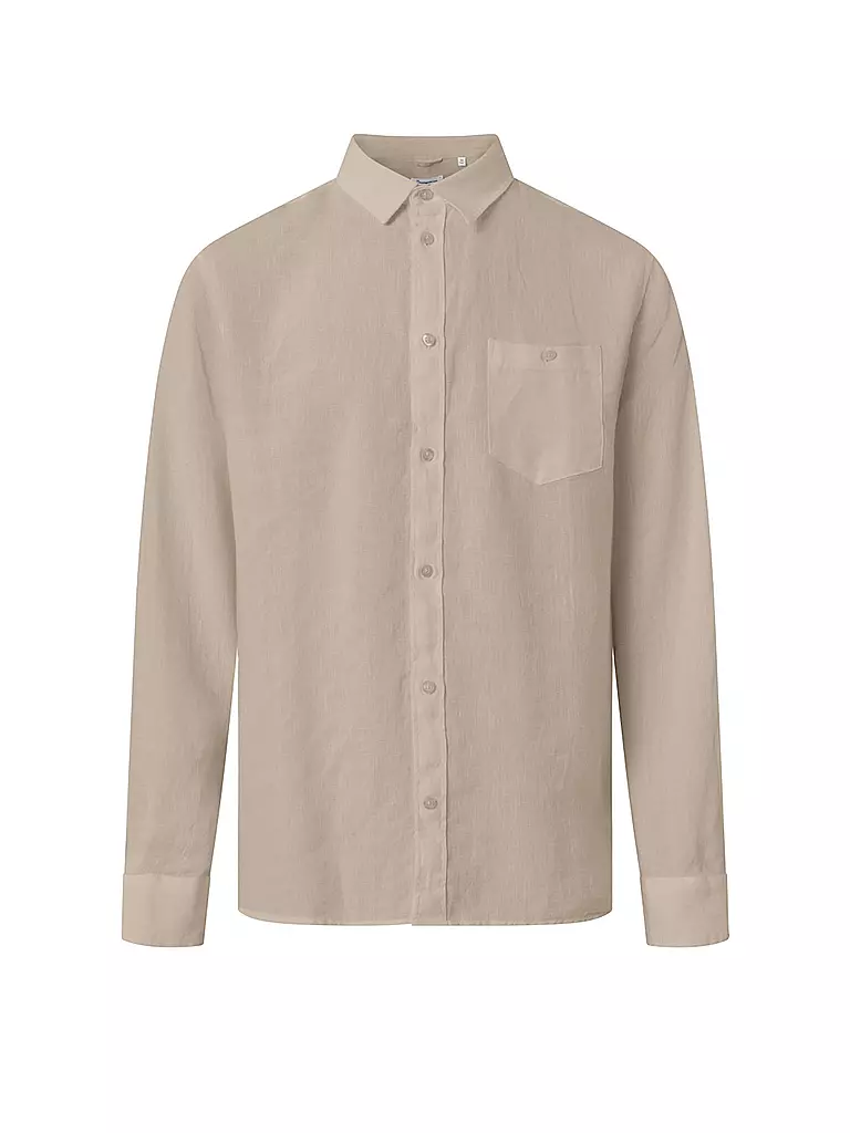KNOWLEDGE COTTON APPAREL Leinenhemd beige