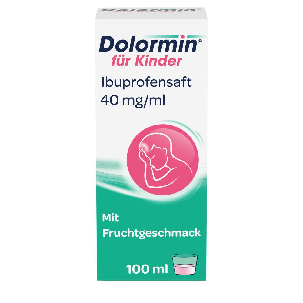 Dolormin für Kinder Ibuprofensaft 40 mg/ml bei Fieber und Schmerzen