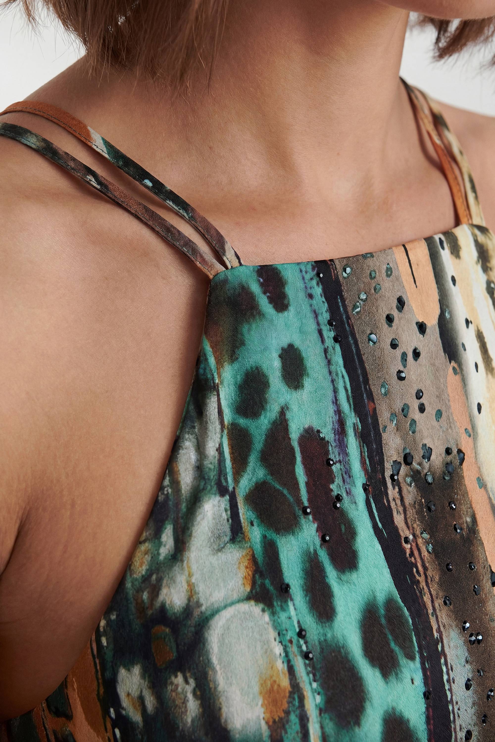 KarenMillen Haut En Satin De Viscose À Imprimé Animalier Multicolore