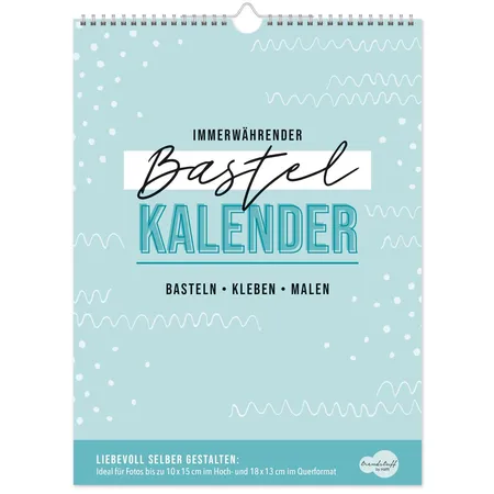 Häfft Verlag Bastelkalender A4+immerwährend (ohne Datum), mit Kalenderaufhängung, 12 Monate