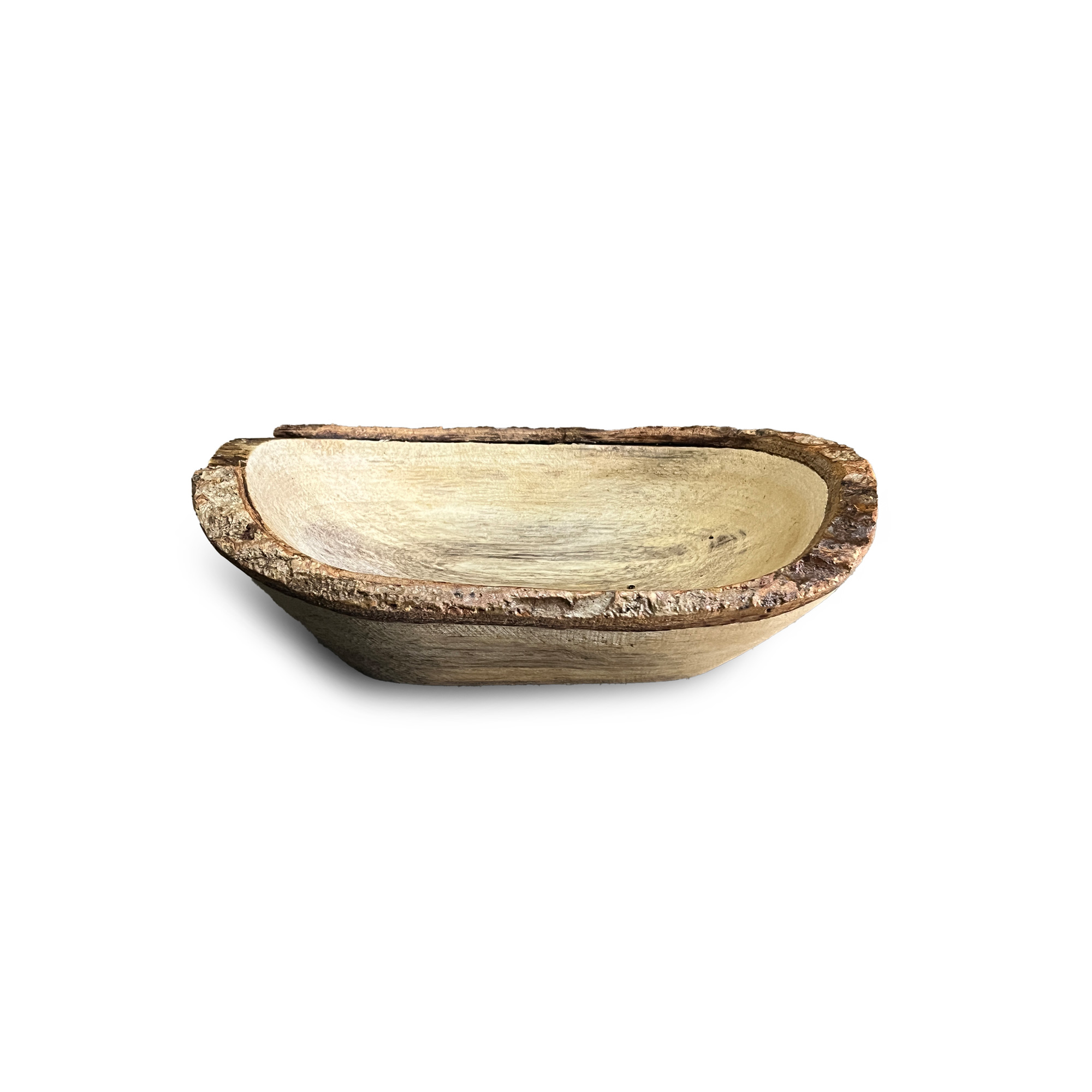 Schale aus Mangoholz S, natur, B 14 cm, L 7 cm, H 3 cm von fischer's lagerhaus