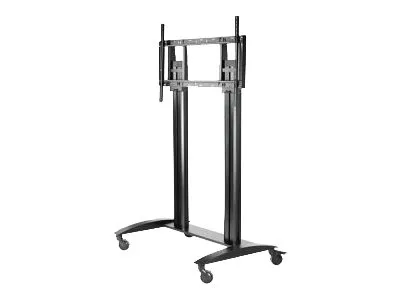 Peerless-AV SmartMount SR598 - Vogn med hjul - for fladt panel - aluminium - sort pulverlakeret - skærmstørrelse: 55